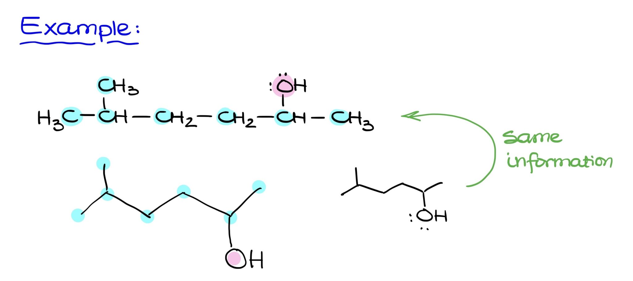 Drawing Bond Line Skeletal Structures — Organic Chemistry Tutor 7084