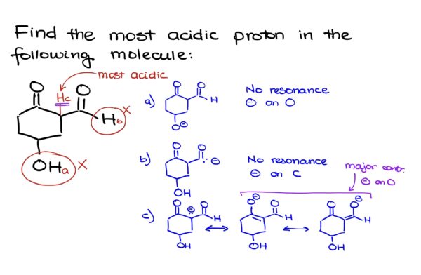 How To Find The Most Acidic Proton In A Molecule — Organic Chemistry Tutor