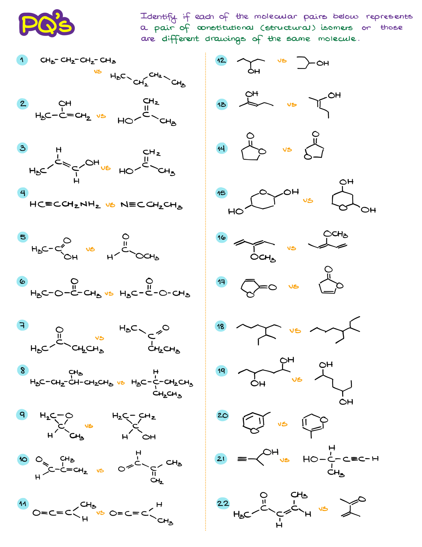 Constitutional (Structural) Isomers Workbook — Organic Chemistry Tutor