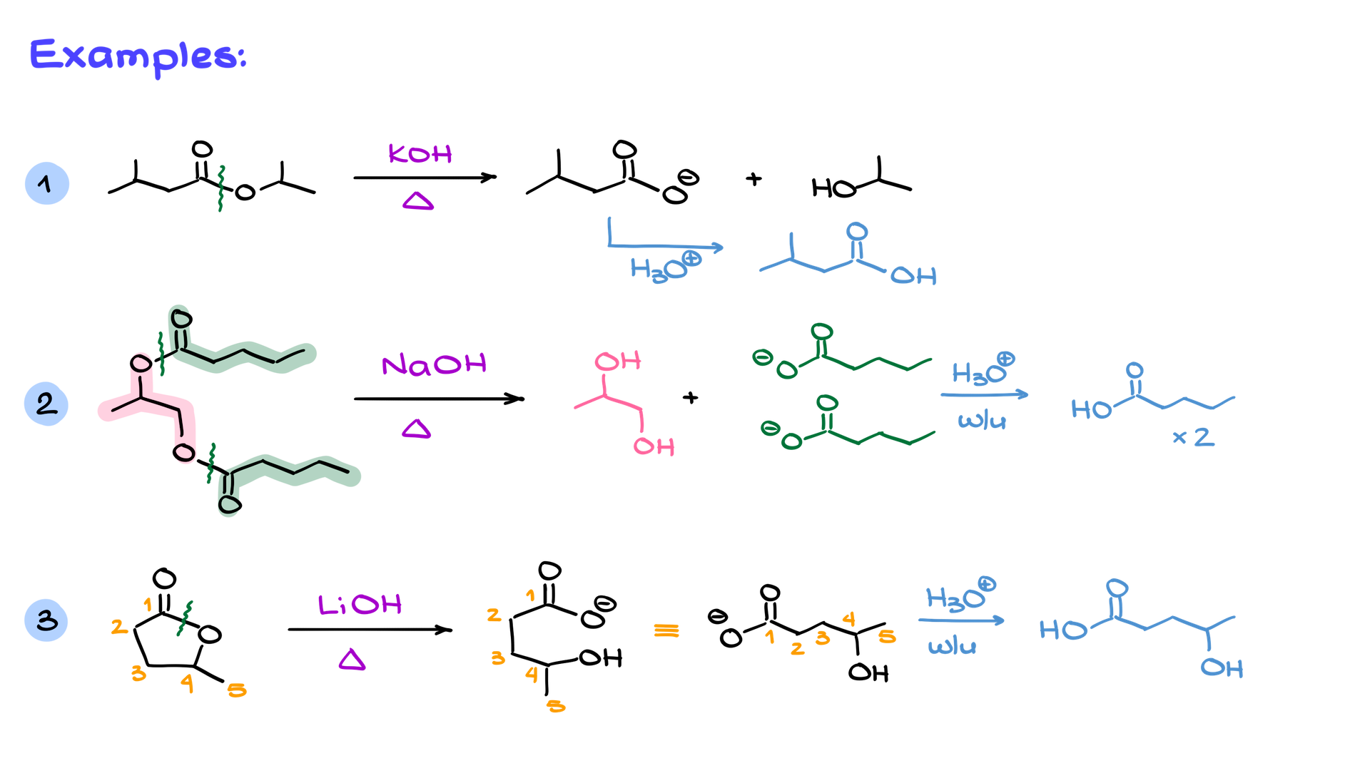 examples of saponification