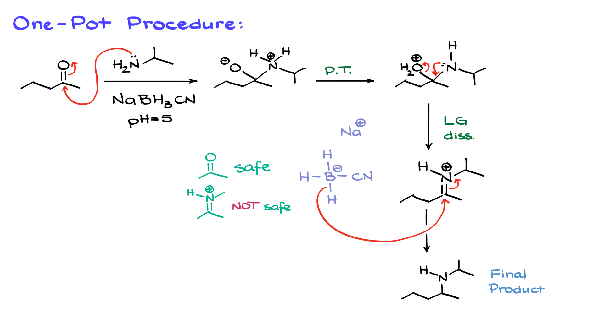 single pot reductive amination procedure