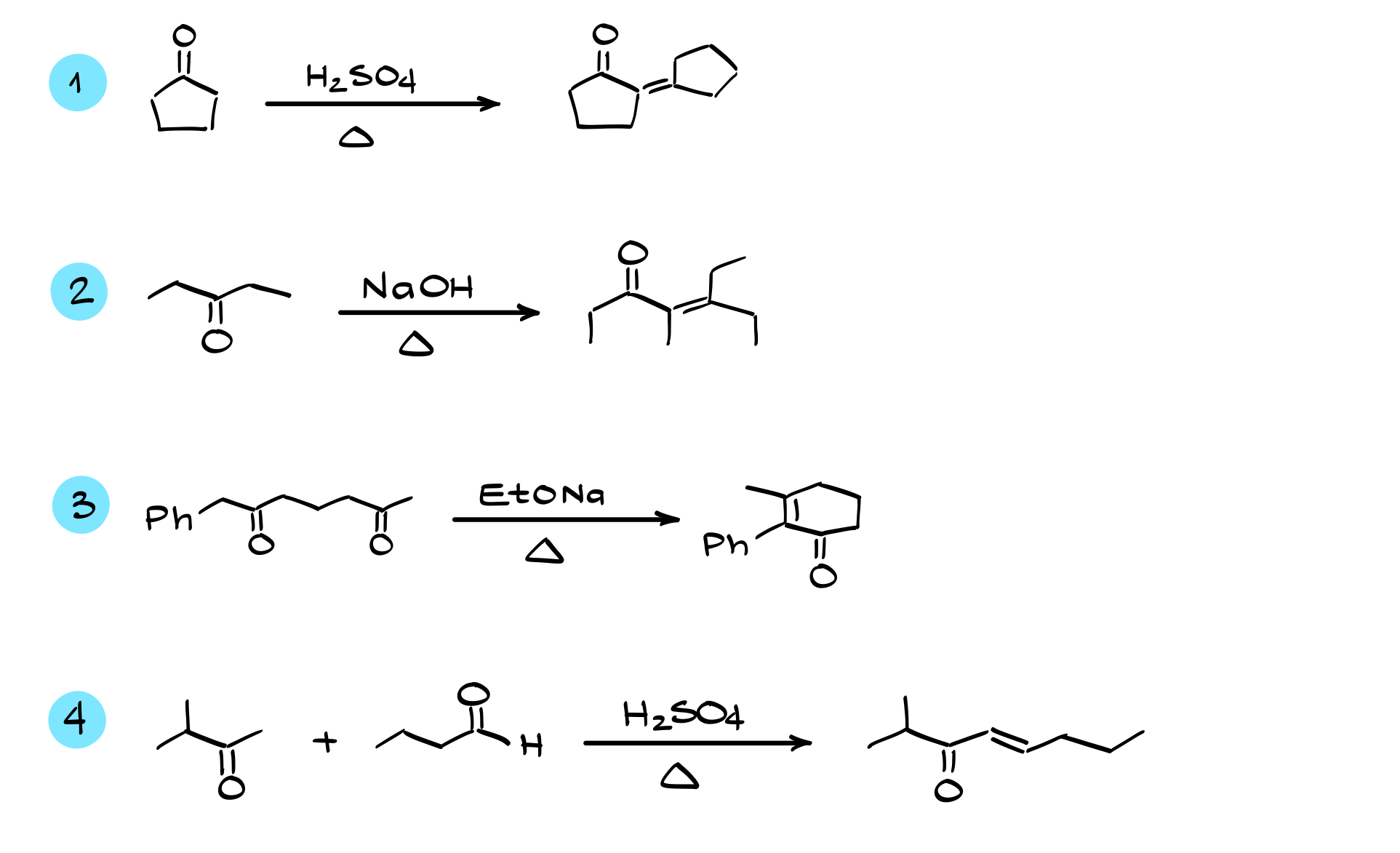 aldol condensation examples