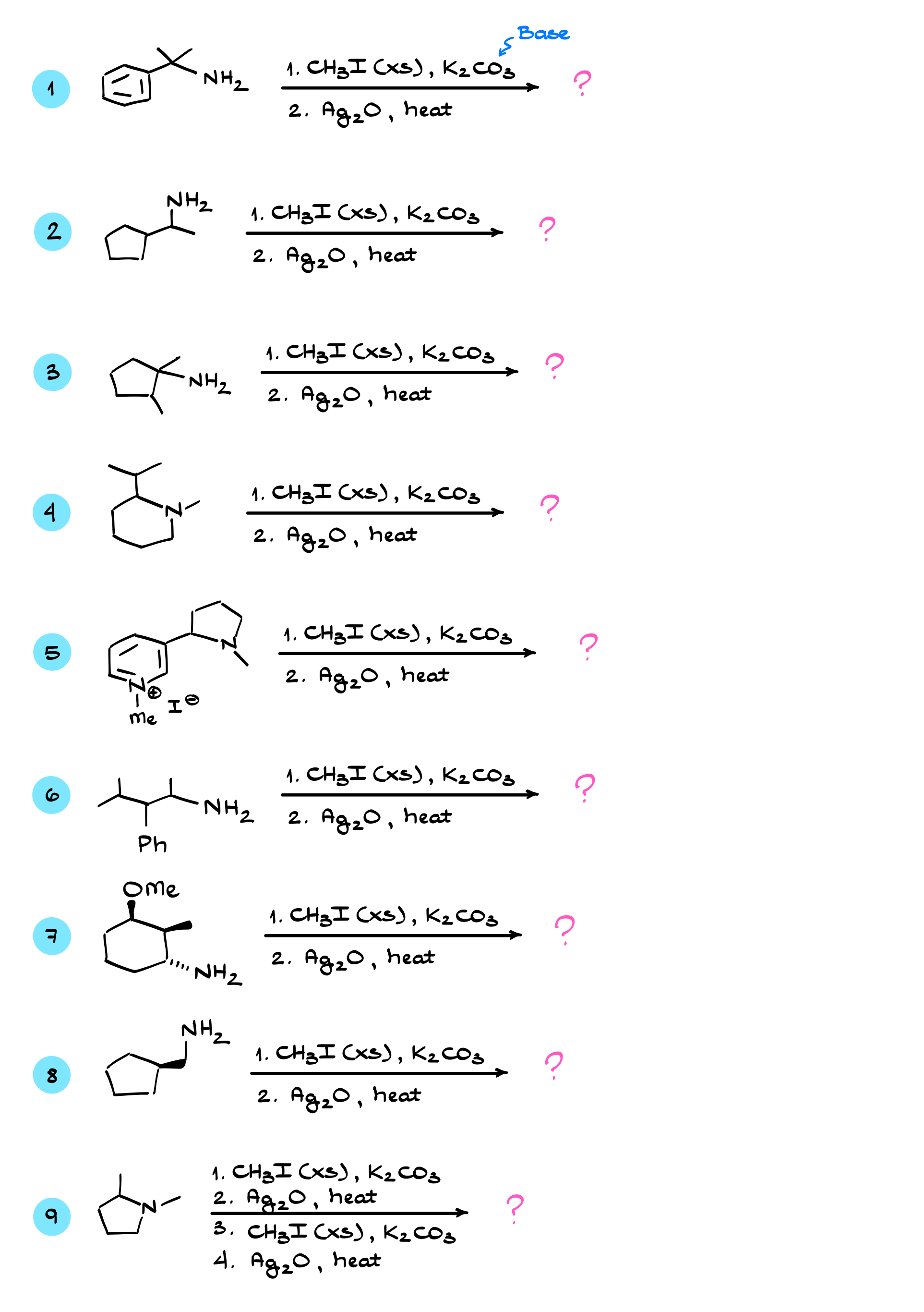 hofmann elimination practice problems