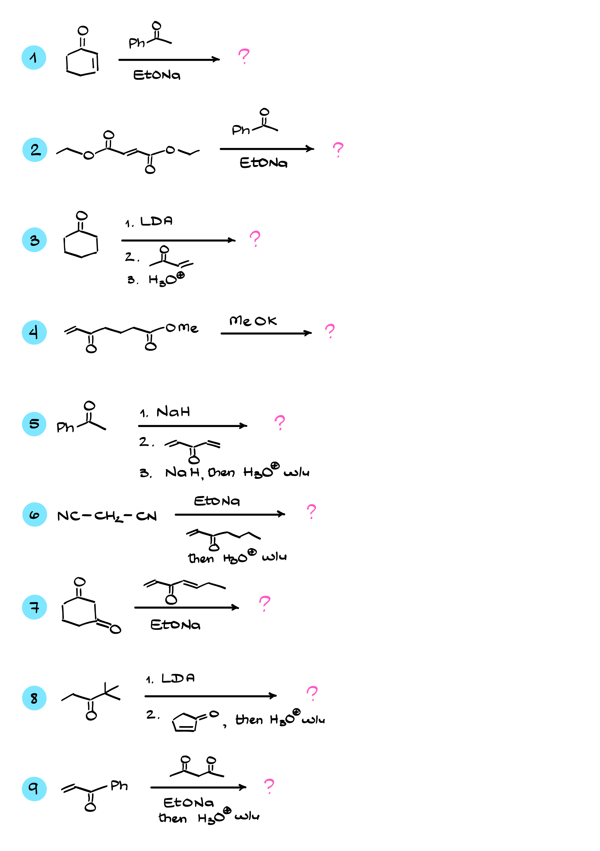 michael addition practice problems