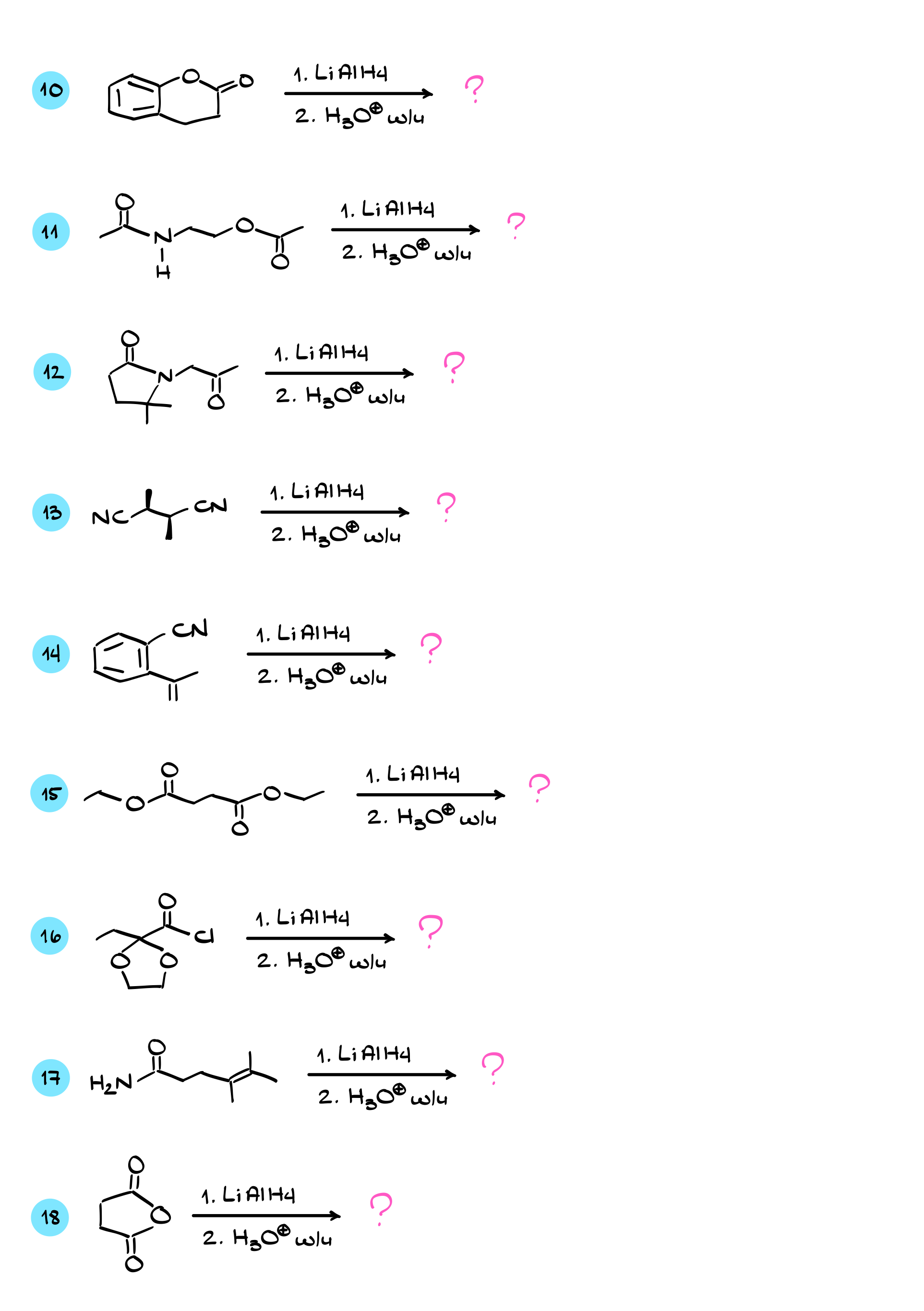 reduction of carboxylic acids practice questions